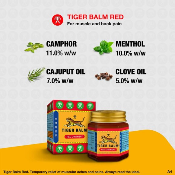 Tiger Balm (Red) Super Strength Pain Relief Ointment 30g - Picture 2 of 5